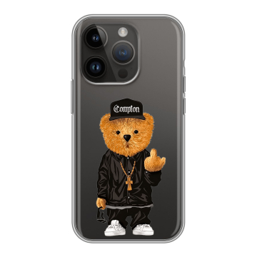 Силиконовый чехол на Iphone 14 Pro с принтом Мишка Силиконовый чехол на Iphone 14 Pro с принтом Мишка