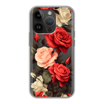 Силиконовый чехол на Iphone 14 Pro с принтом Розы Силиконовый чехол на Iphone 14 Pro с принтом Розы