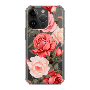 Силиконовый чехол на Iphone 14 Pro с принтом Розы Силиконовый чехол на Iphone 14 Pro с принтом Розы