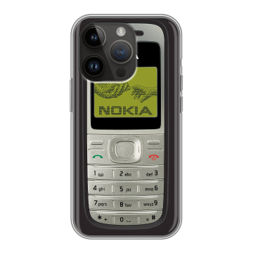 Силиконовый чехол на Iphone 14 Pro с принтом Ретро Нокия