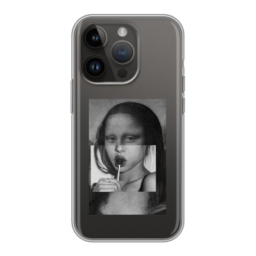 Силиконовый чехол на Iphone 14 Pro с принтом Мона Лиза Силиконовый чехол на Iphone 14 Pro с принтом Мона Лиза