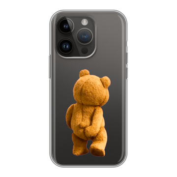 Силиконовый чехол на Iphone 14 Pro с принтом Медведь Силиконовый чехол на Iphone 14 Pro с принтом Медведь