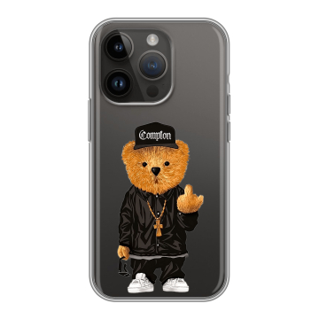 Силиконовый чехол на Iphone 14 Pro с принтом Плюшевый медведь Силиконовый чехол на Iphone 14 Pro с принтом Плюшевый медведь