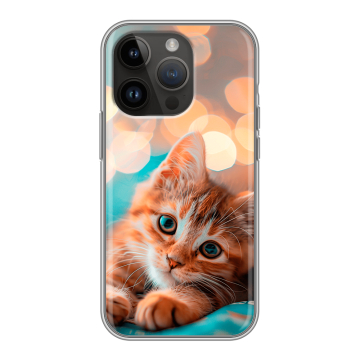 Силиконовый чехол на Iphone 14 Pro с принтом котик Силиконовый чехол на Iphone 14 Pro с принтом котик