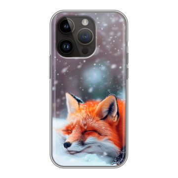 Силиконовый чехол на Iphone 14 Pro с принтом лиса Силиконовый чехол на Iphone 14 Pro с принтом лиса