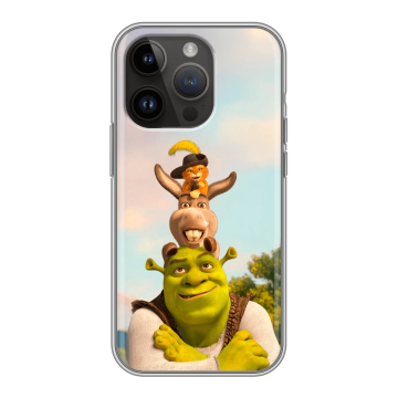 Силиконовый чехол на Iphone 14 Pro с принтом Шрек Shrek