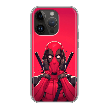 Силиконовый чехол на Iphone 14 Pro с принтом Дедпул Deadpool Силиконовый чехол на Iphone 14 Pro с принтом Дедпул Deadpool