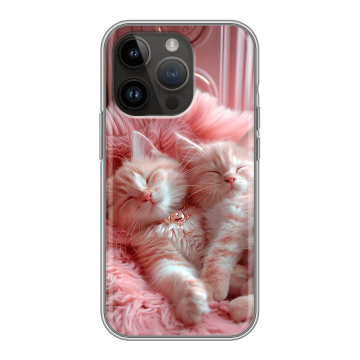 Силиконовый чехол на Iphone 14 Pro с принтом котята котики Силиконовый чехол на Iphone 14 Pro с принтом котята котики