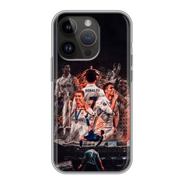 Силиконовый чехол на Iphone 14 Pro с принтом Реал Роналдо Real Ronaldo