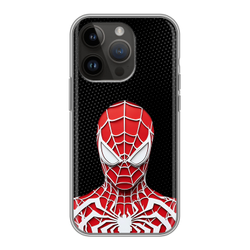 Силиконовый чехол на Iphone 14 Pro с принтом человек паук spiderman Силиконовый чехол на Iphone 14 Pro с принтом человек паук spiderman