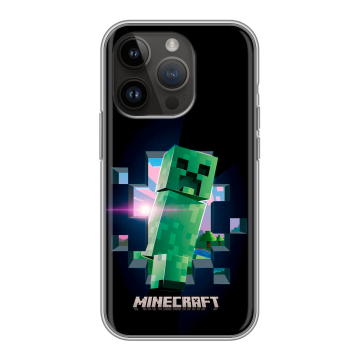 Силиконовый чехол на Iphone 14 Pro с принтом Майнкрафт Minecraft Силиконовый чехол на Iphone 14 Pro с принтом Майнкрафт Minecraft