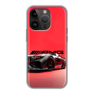 Силиконовый чехол на Iphone 14 Pro с принтом Мерседес Mercedes AMG
