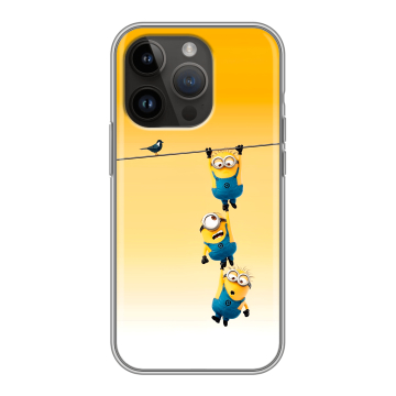 Силиконовый чехол на Iphone 14 Pro с принтом Миньоны Силиконовый чехол на Iphone 14 Pro с принтом Миньоны