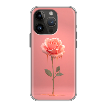 Силиконовый чехол на Iphone 14 Pro с принтом Розовая роза