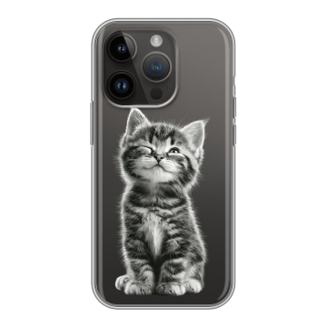 Силиконовый чехол на Iphone 14 Pro с принтом Котенок Силиконовый чехол на Iphone 14 Pro с принтом Котенок