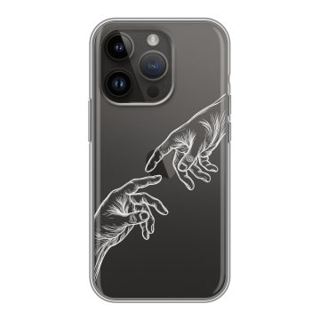Силиконовый чехол на Iphone 14 Pro с принтом Сотворение мира