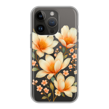 Силиконовый чехол на Iphone 14 Pro с принтом Цветы