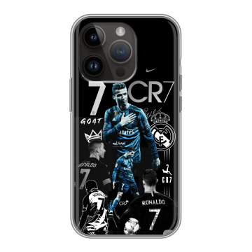 Силиконовый чехол на Iphone 14 Pro с принтом Реал Роналдо