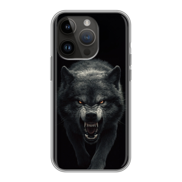 Силиконовый чехол на Iphone 14 Pro с принтом Волк Силиконовый чехол на Iphone 14 Pro с принтом Волк