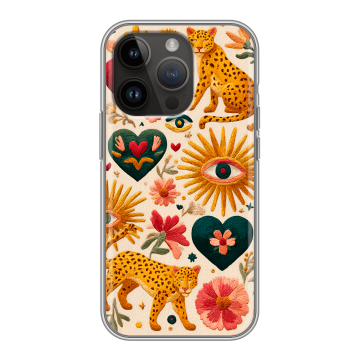 Силиконовый чехол на Iphone 14 Pro с принтом Модный принт