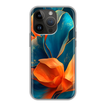 Силиконовый чехол на Iphone 14 Pro с принтом Цветы