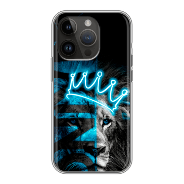 Силиконовый чехол на Iphone 14 Pro с принтом Король лев