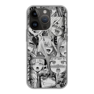 Силиконовый чехол на Iphone 14 Pro с принтом Ahegao Ахегао Аниме
