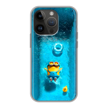 Силиконовый чехол на Iphone 14 Pro с принтом Миньоны Силиконовый чехол на Iphone 14 Pro с принтом Миньоны