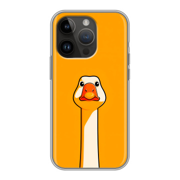 Силиконовый чехол на Iphone 14 Pro с принтом Смешная утка