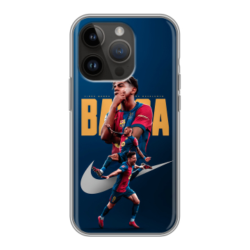 Силиконовый чехол на Iphone 14 Pro с принтом Барселона Barca Yamal Силиконовый чехол на Iphone 14 Pro с принтом Барселона Barca Yamal