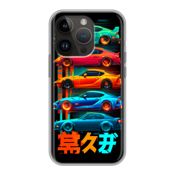 Силиконовый чехол на Iphone 14 Pro с принтом машины тачки