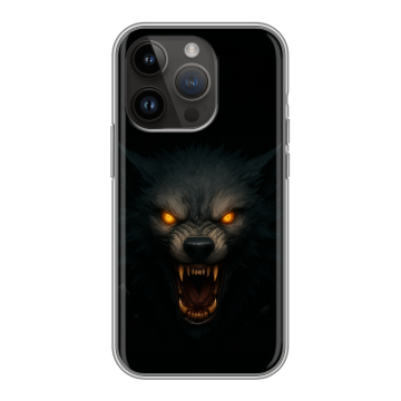 Силиконовый чехол на Iphone 14 Pro с принтом Волк