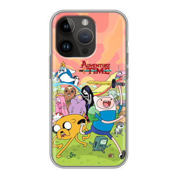 Силиконовый чехол на Iphone 14 Pro с принтом Adventure time Время приключений