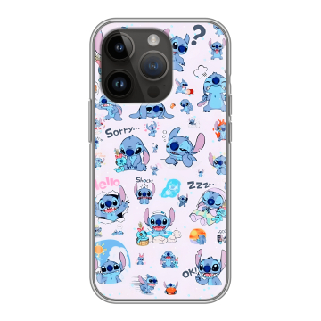 Силиконовый чехол на Iphone 14 Pro с принтом Лило и Стич