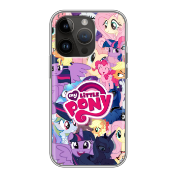 Силиконовый чехол на Iphone 14 Pro с принтом My little pony Дружба чудо