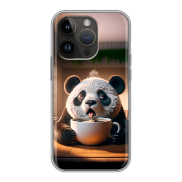Силиконовый чехол на Iphone 14 Pro с принтом смешная панда Силиконовый чехол на Iphone 14 Pro с принтом смешная панда
