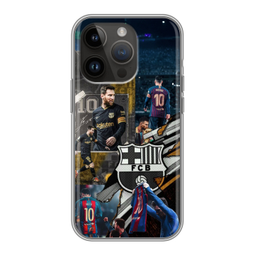 Силиконовый чехол на Iphone 14 Pro с принтом Messi Barcelona Силиконовый чехол на Iphone 14 Pro с принтом Messi Barcelona
