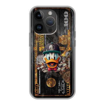 Силиконовый чехол на Iphone 14 Pro с принтом Дональд Дак Доллар Силиконовый чехол на Iphone 14 Pro с принтом Дональд Дак Доллар