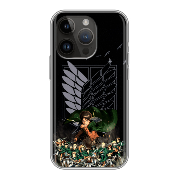 Силиконовый чехол на Iphone 14 Pro с принтом Атака титанов Силиконовый чехол на Iphone 14 Pro с принтом Атака титанов