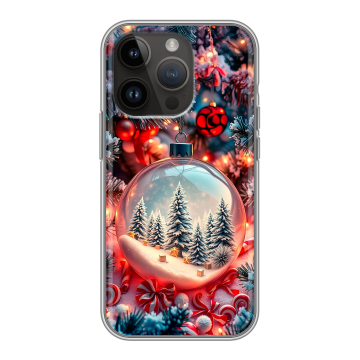Силиконовый чехол на Iphone 14 Pro с принтом Новый год