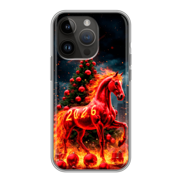 Силиконовый чехол на Iphone 14 Pro с принтом Новый год