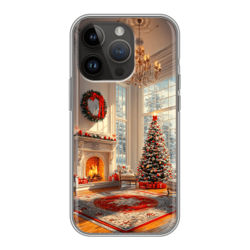 Силиконовый чехол на Iphone 14 Pro с принтом Новый год