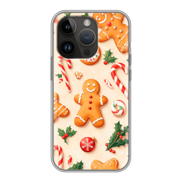 Силиконовый чехол на Iphone 14 Pro с принтом Новый год