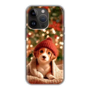 Силиконовый чехол на Iphone 14 Pro с принтом Новый год
