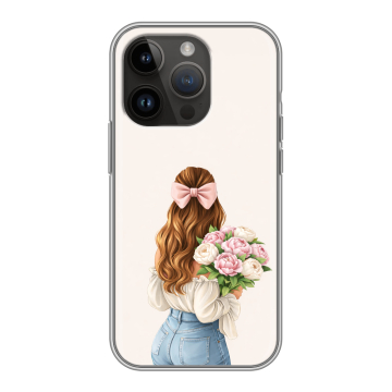Силиконовый чехол на Iphone 14 Pro с принтом женский Силиконовый чехол на Iphone 14 Pro с принтом женский