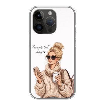 Силиконовый чехол на Iphone 14 Pro с принтом женский Силиконовый чехол на Iphone 14 Pro с принтом женский