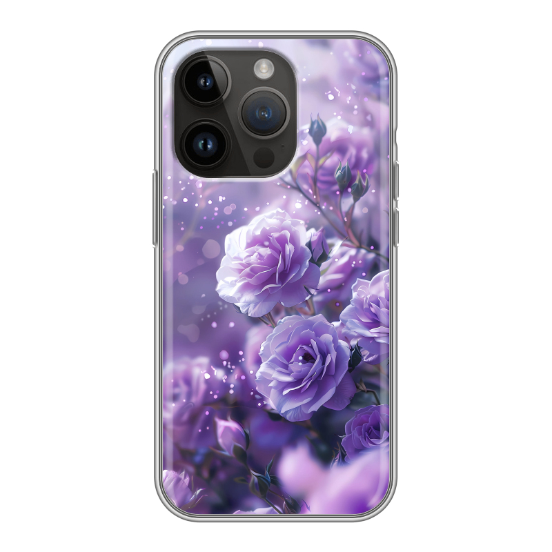 Силиконовый чехол на Iphone 14 Pro с принтом Розы цветы Силиконовый чехол на Iphone 14 Pro с принтом Розы цветы