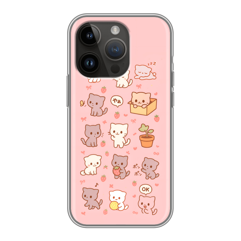 Силиконовый чехол на Iphone 14 Pro с принтом Hello Kitty Хелоу Кити Силиконовый чехол на Iphone 14 Pro с принтом Hello Kitty Хелоу Кити