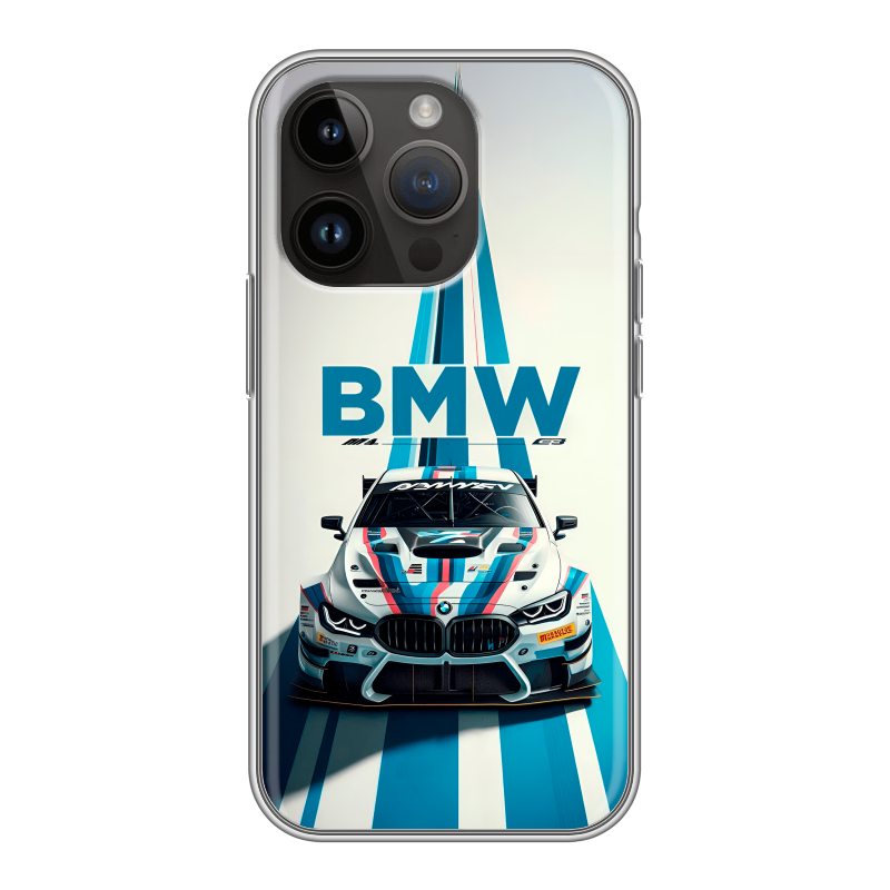 Силиконовый чехол на Iphone 14 Pro с принтом БМВ BMW Силиконовый чехол на Iphone 14 Pro с принтом БМВ BMW