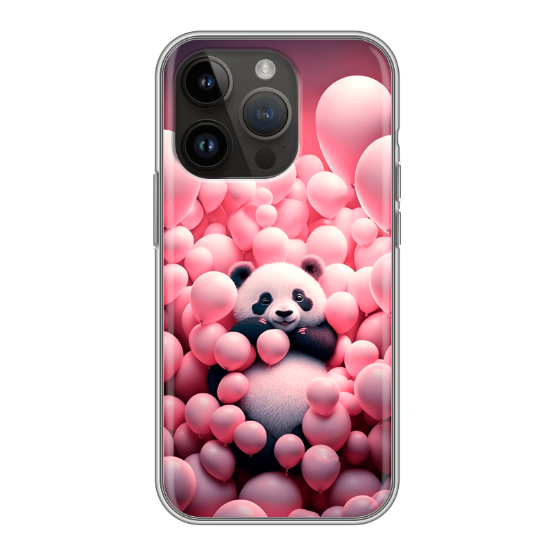 Силиконовый чехол на Iphone 14 Pro с принтом Панда Силиконовый чехол на Iphone 14 Pro с принтом Панда